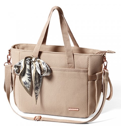 Babyono Carmen – torba dla mamy / do wózka | Beżowa